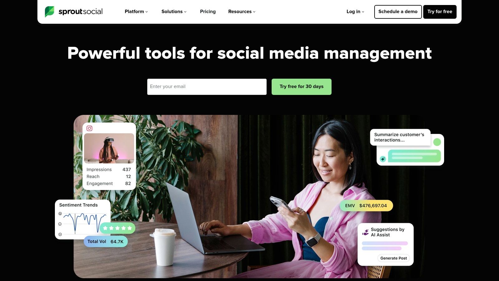 Sprout Social (AI Assist and Trellis)